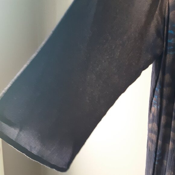 Shoreline New Blue Rayon Flowy Tunic Dress One Size - Picture 6 of 15